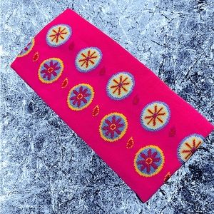 Vintage Pink Floral Hair Accessory Head Ear Warmer Elastic Band